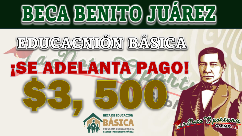 ADELANTO DE PAGOS Mucha atención beneficiarios de la Beca Benito