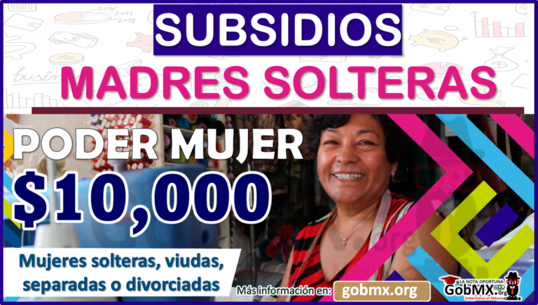 Atención Mujeres Solicita uno de los Subsidios PODER MUJER y Obtén