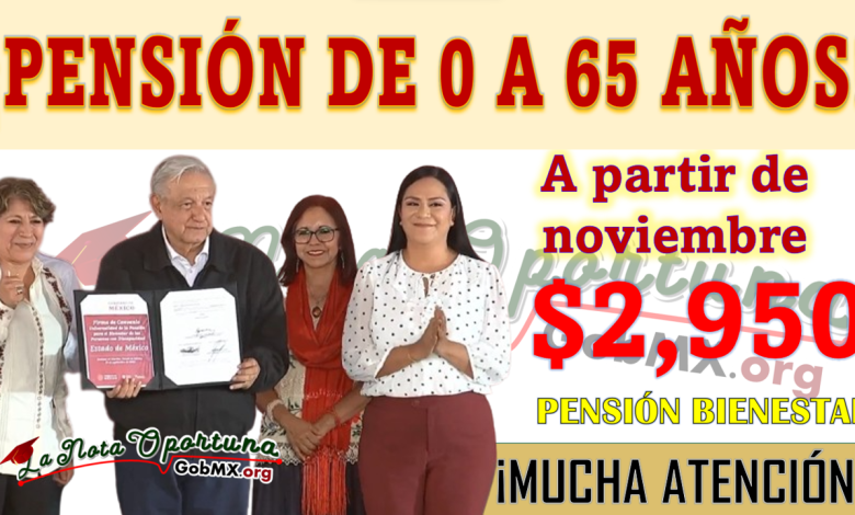 ¡NUEVA PENSIÓN PARA PERSONAS DE 0 A 65 AÑOS!