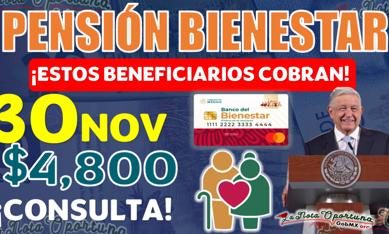 ¡ÚLTIMO DÍA DE PAGO!, este Jueves 30 de Noviembre estos Adultos Mayores reciben pago de $4 mil 800 pesos | Pensión Bienestar