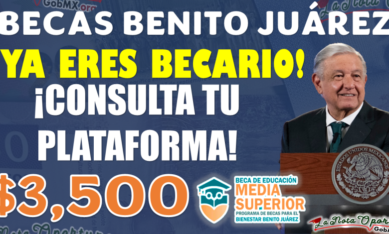 Consulta si ya has sido INCORPORADO a las Becas Benito Juárez de Educación Media Superior
