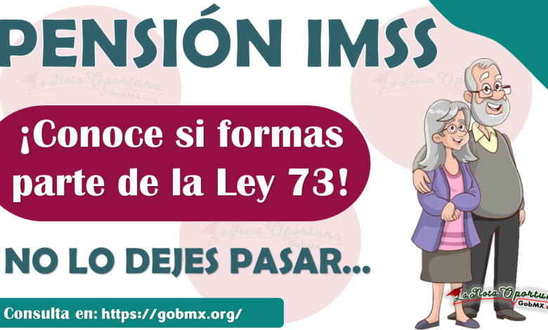 Pensión IMSS: CONSULTA SI ERES BENEFICIARIO DE LA LEY 73, ¡infórmate!