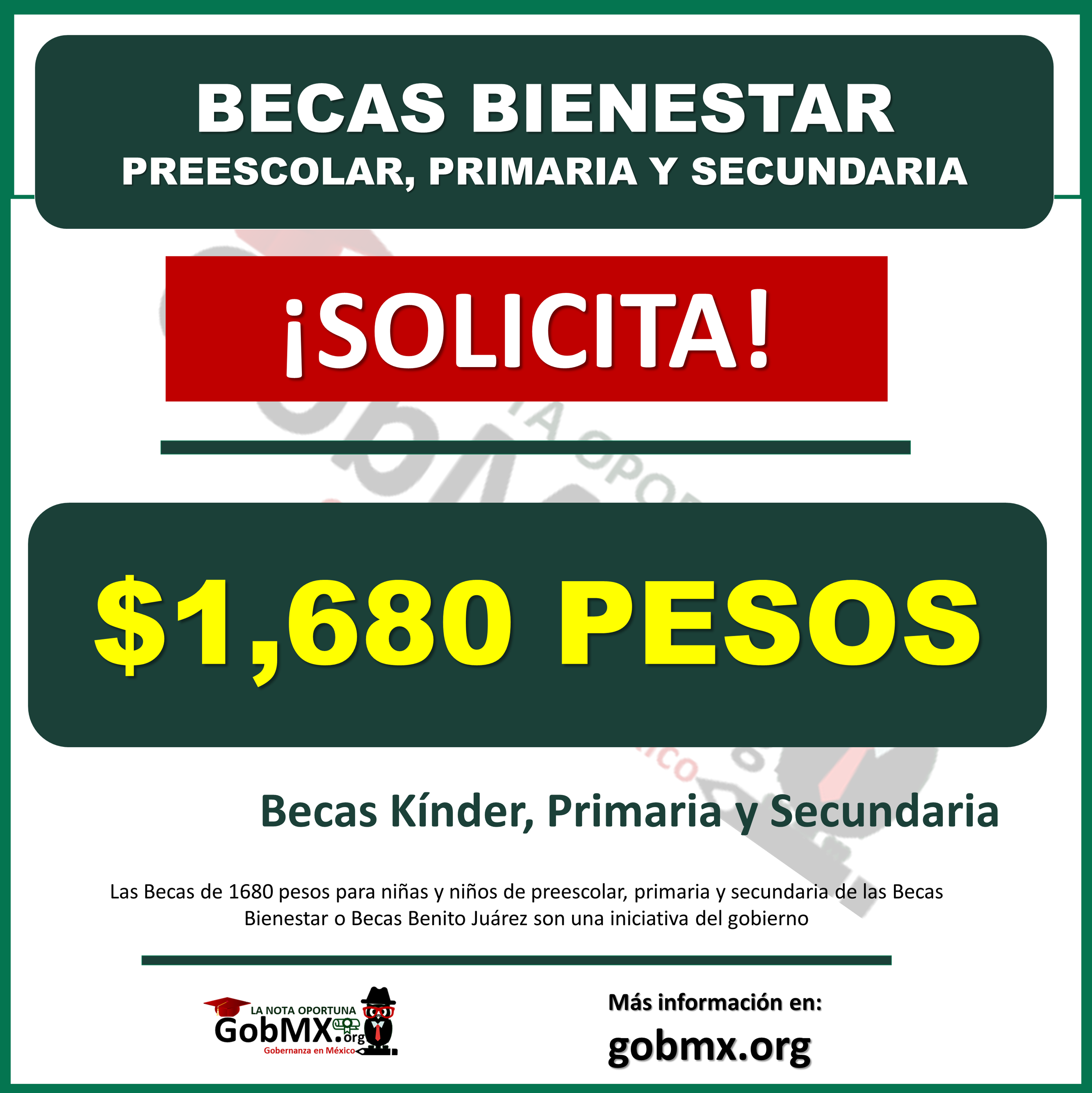 ¡SOLICITA! Apoyo de 1680 pesos de las Becas Bienestar 2022 para las Familias de educación Básica ¡Kinder, Primaria y Secundaria!