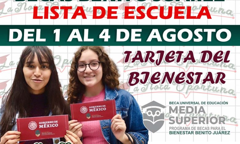 Becas Benito Juárez; Esta es la Lista de Escuelas ACTUALIZADAS que entregaran la Tarjeta del Bienestar hasta el 4 de agosto ¡Consulta tu institución!