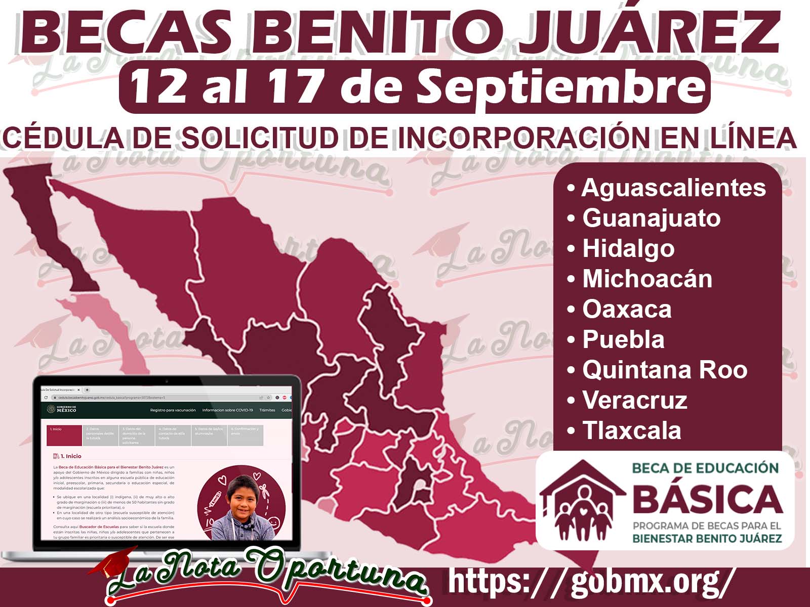 Becas Benito Juárez Nivel Básico ¡Hoy Inicia registro para estos estado! Tienes hasta el 17 de septiembre