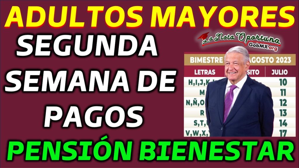 Segunda semana Pagos: Actualización para los Queridos Beneficiarios Adultos Mayores de 65 años 