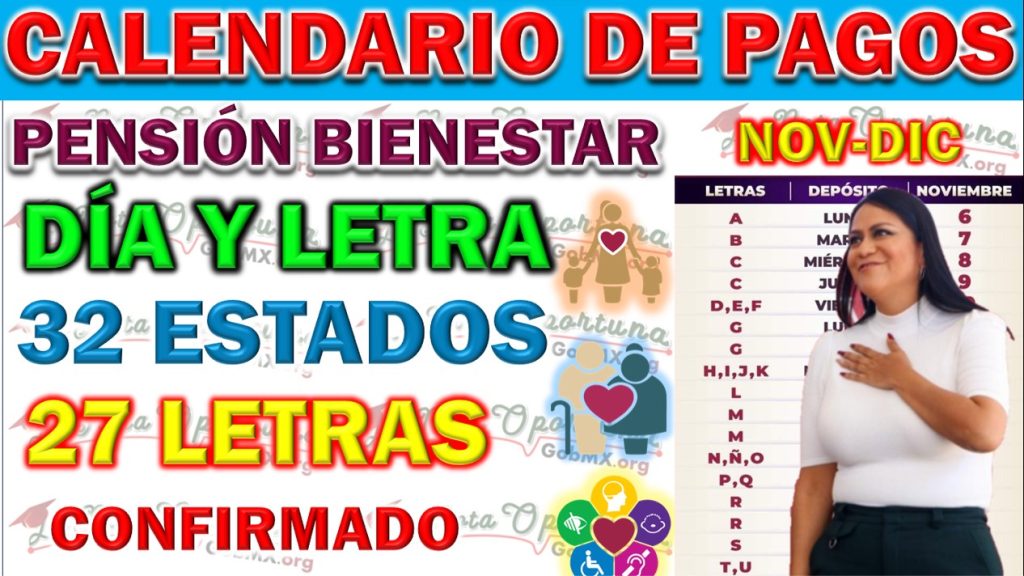 Calendario de Pagos de la Pensión Bienestar