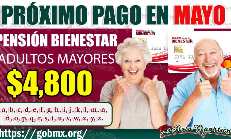 ¿Se Adelantan Pagos? Pensión Bienestar Adultos Mayores $4,800 pesos en este mes de MAYO