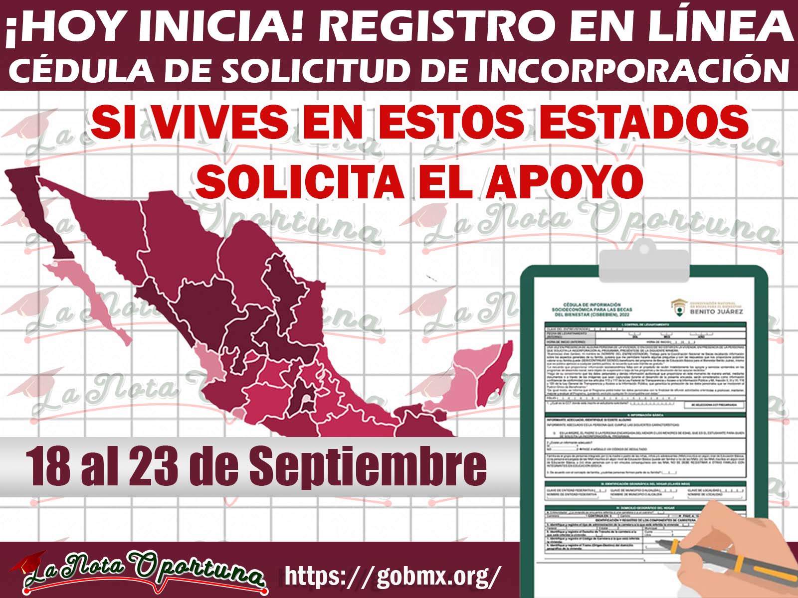 Hoy inicia Registro a Las Becas Benito Juárez En estos estados ¡Solicita el apoyo económico ya!