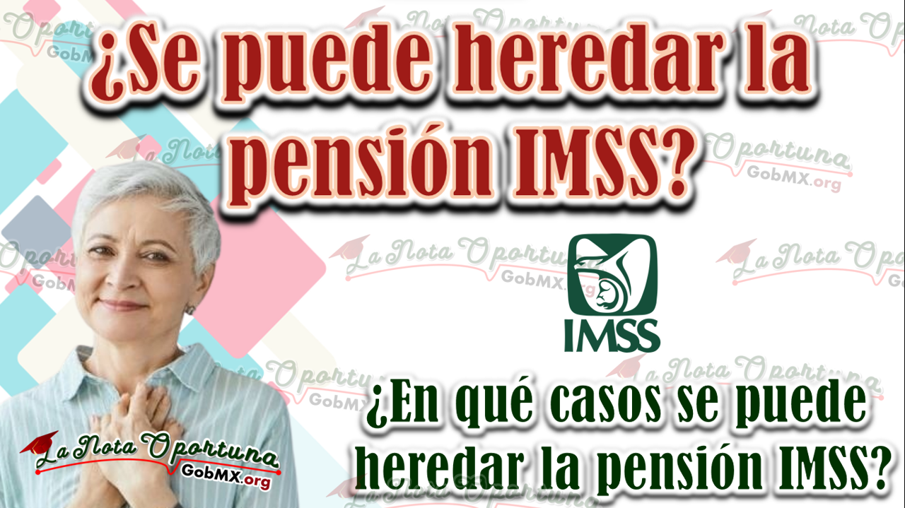 ¿Se puede heredar la pensión IMSS?