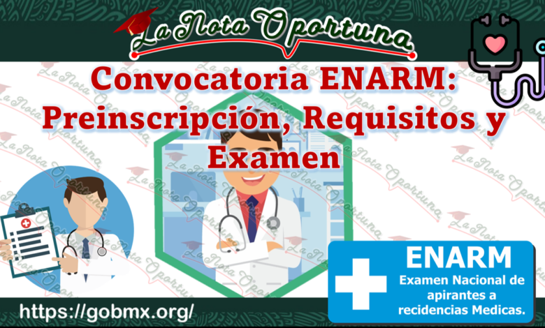 Convocatoria ENARM: Preinscripción, Requisitos y Examen