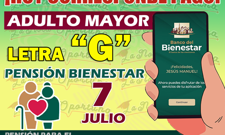 Pensión Bienestar ¡Abuelitas y Abuelitos estas letras cobraran su apoyo el día 7 de julio! Consulta tu Saldo