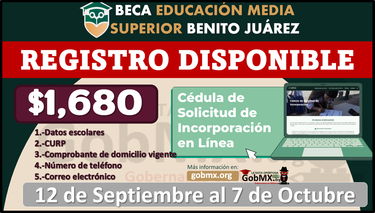Estudias en preparatoria o Bachillerato Esta es la fecha de Registro a las Becas Benito JuÃ¡rez EducaciÃ³n Media Superior
