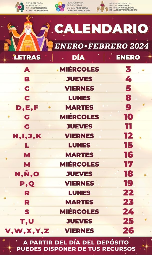 CONSULTA EL CALENDARIO DE PAGOS DEL PROGRAMA PENSIÓN BIENESTAR PARA ...