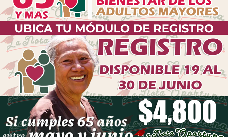 Ya inicio el Registro Pensión Bienestar para los Adultos Mayores ¡19 al 30 de junio! Incorporarte y recibe 4 mil 800 pesos