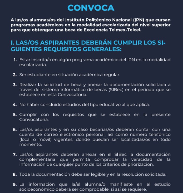 Beca Telmex IPN de excelencia 20222023🥇 Registro, Requisitos y