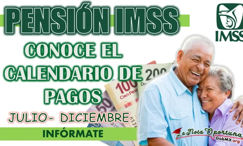 PENSIÓN IMSS| ASÍ ESTÁN PROGRAMADOS LOS PAGOS DE LA SEGUNDA MITAD DEL AÑO