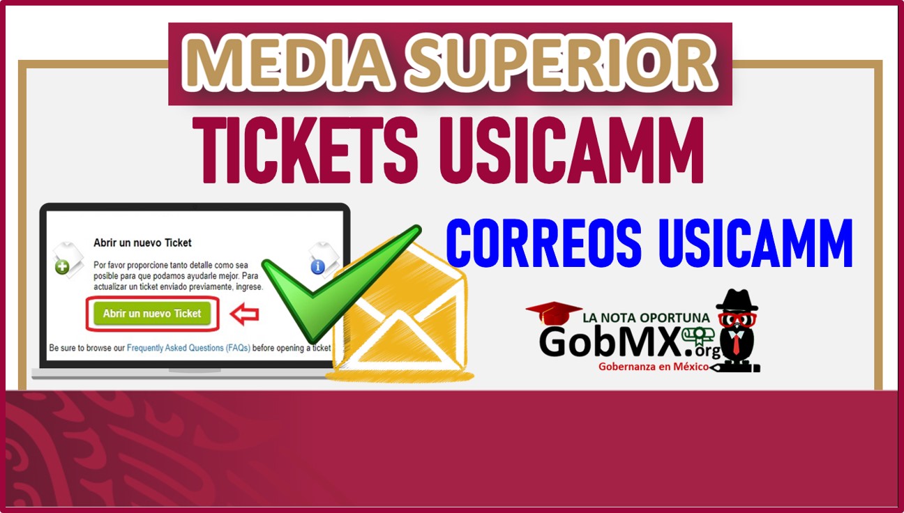 Correos Usicamm y Tickets USICAMM 2022-2023