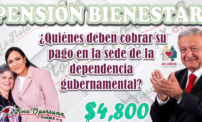 Pensión Bienestar: ¿Quiénes deben cobrar su pago en la sede de la dependencia gubernamental?