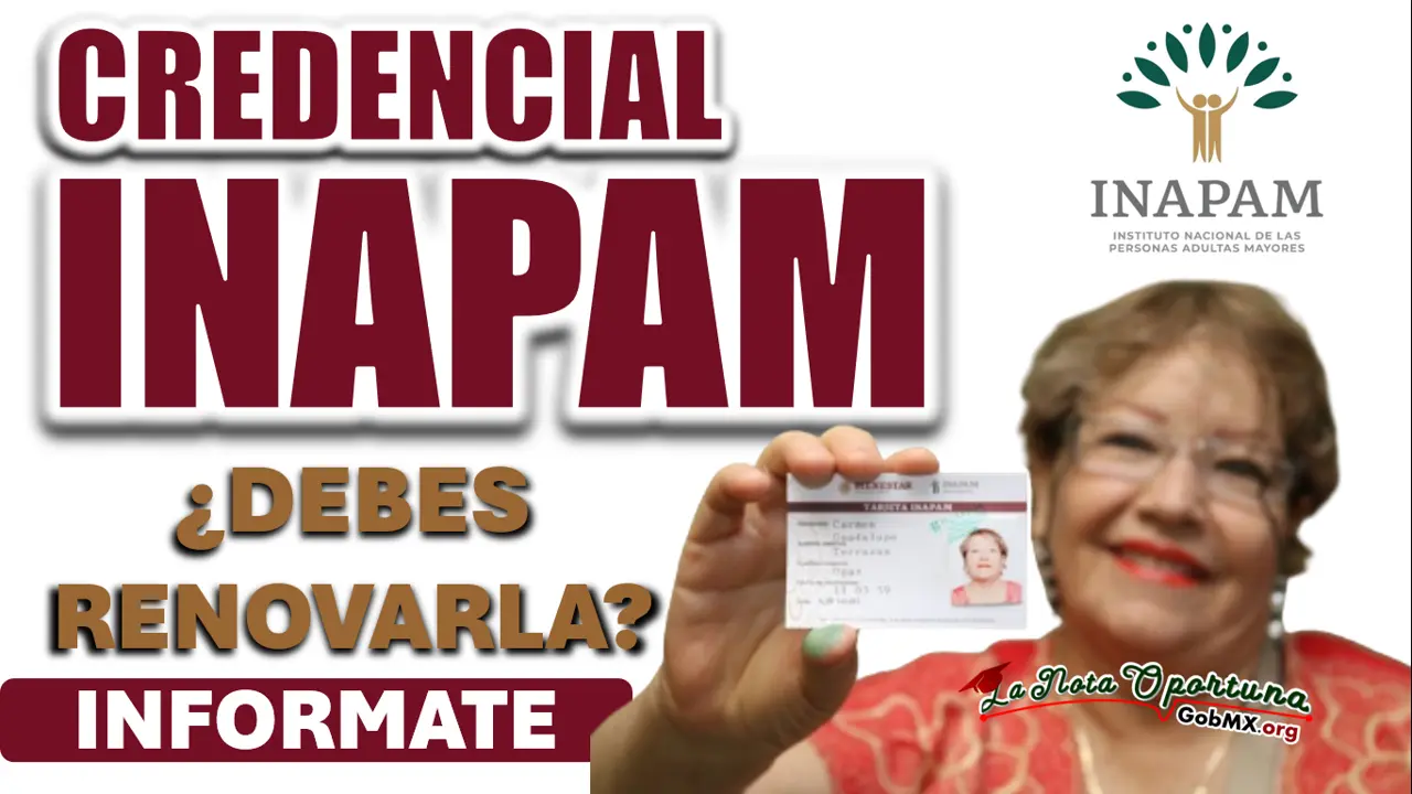  INAPAM| CONOCE QUIENES DEBERÁN RENOVAR SU CREDENCIAL