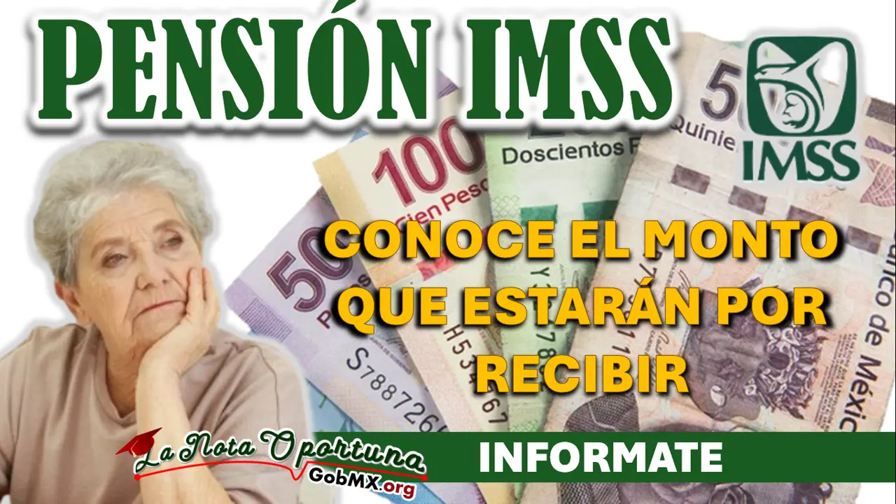 PENSIÓN IMSS| CONOCE EL MONTO QUE ESTARÁN POR RECIBIR