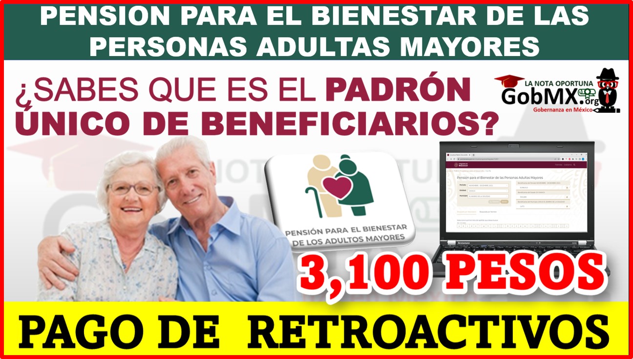 Pensión Bienestar Adultos Mayores 2022-2023: Solicita tu Retroactivo con el Padrón Único de Beneficiarios