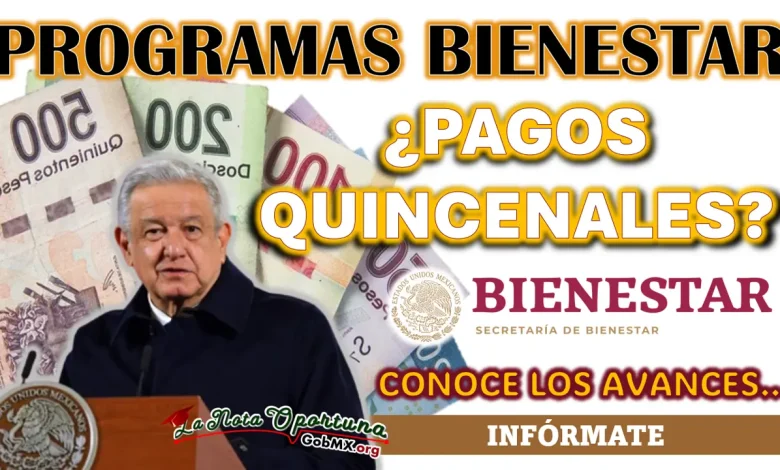 PROGRAMAS BIENESTAR| ¿HAY ALGÚN AVANCE PARA QUE LOS PAGOS SEAN QUINCENALES?