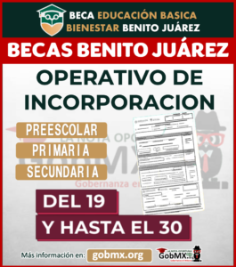 Comunicado Oficial 19 al 30 de septiembre registro a las Becas Benito Juárez