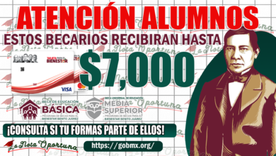 ¡Importante! Estos Becarios recibirá 7 mil pesos de su Beca Benito Juárez