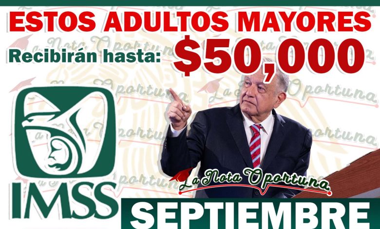 ¡Buenas noticias Jubilados! Estos Adulto Mayores podrán recibir un pago de hasta $50,000 por su Pensión IMSS.