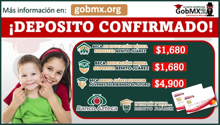 ¡YA COMENZO! Operativo de Pagos Becas Benito Juárez JULIO 2022; $1,680 pesos y $4,900 pesos